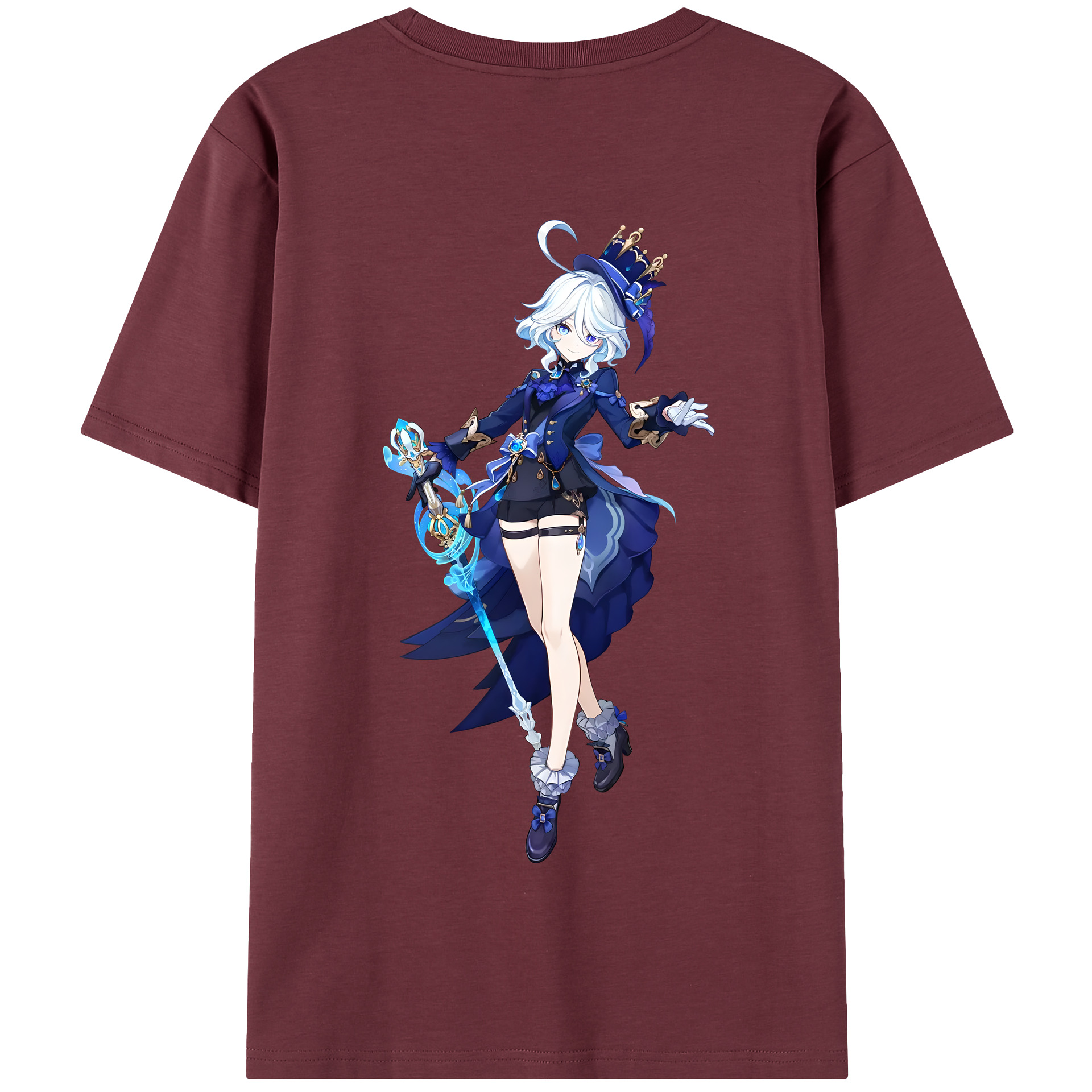 げんし神 フリーナ genshin Furina 綿100％半袖Tシャツ（背面プリント）